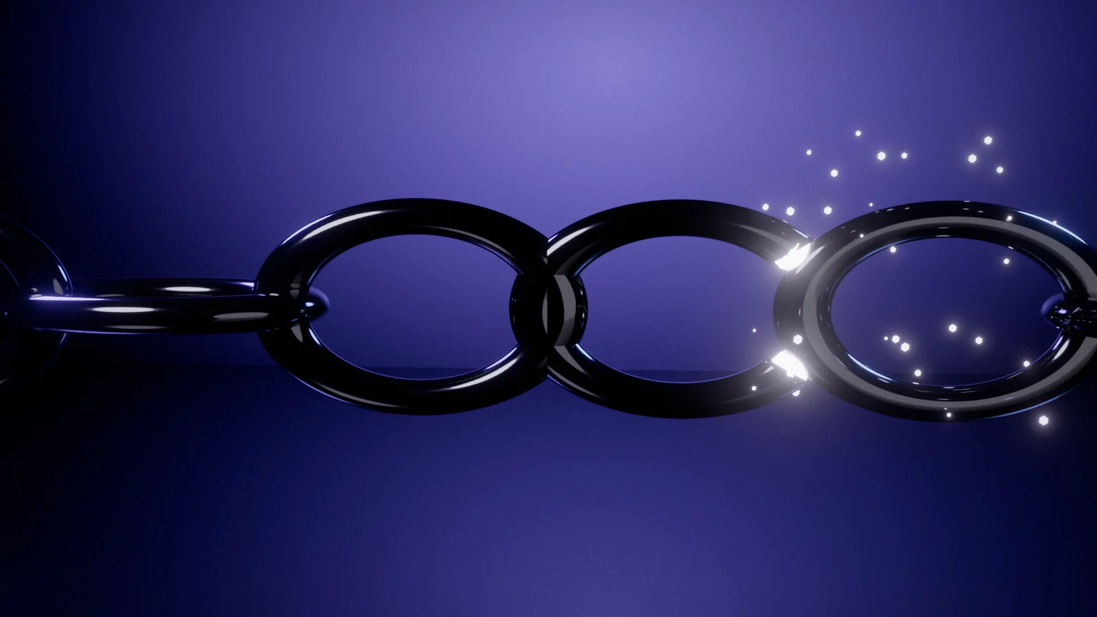 A chain breaking apart